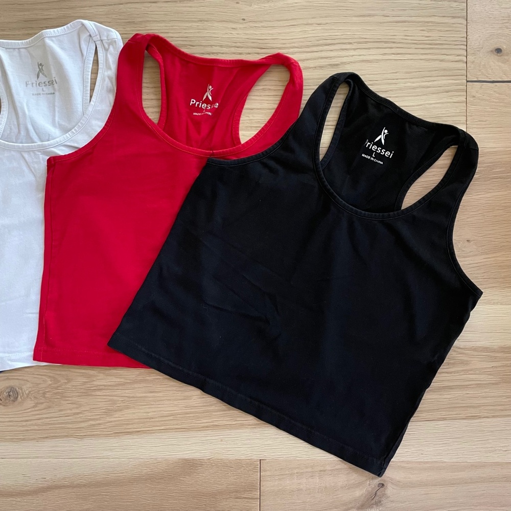 4 Racerback Cropped Athletic Tanks Bundle - Picture 6 of 10